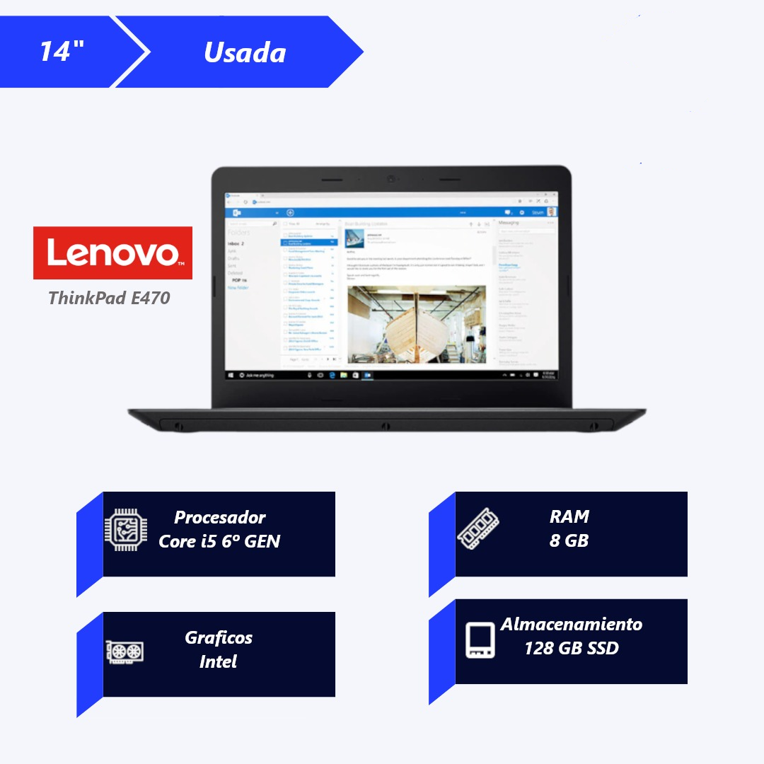 Laptop Lenovo core i5 6th generación
