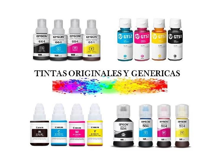 Tintas Epson y Canon.