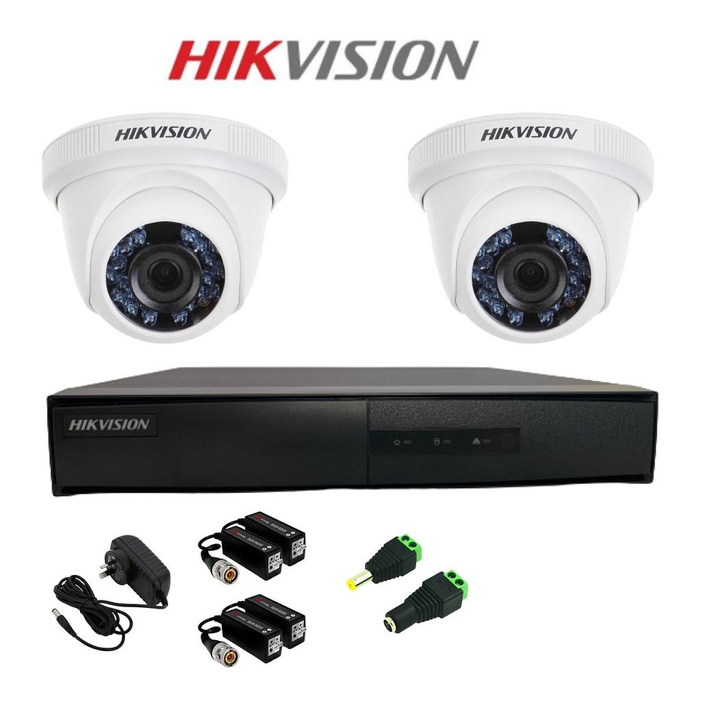 Kit de video vigilancia full HD 1080p 2 cámaras p/interiores
